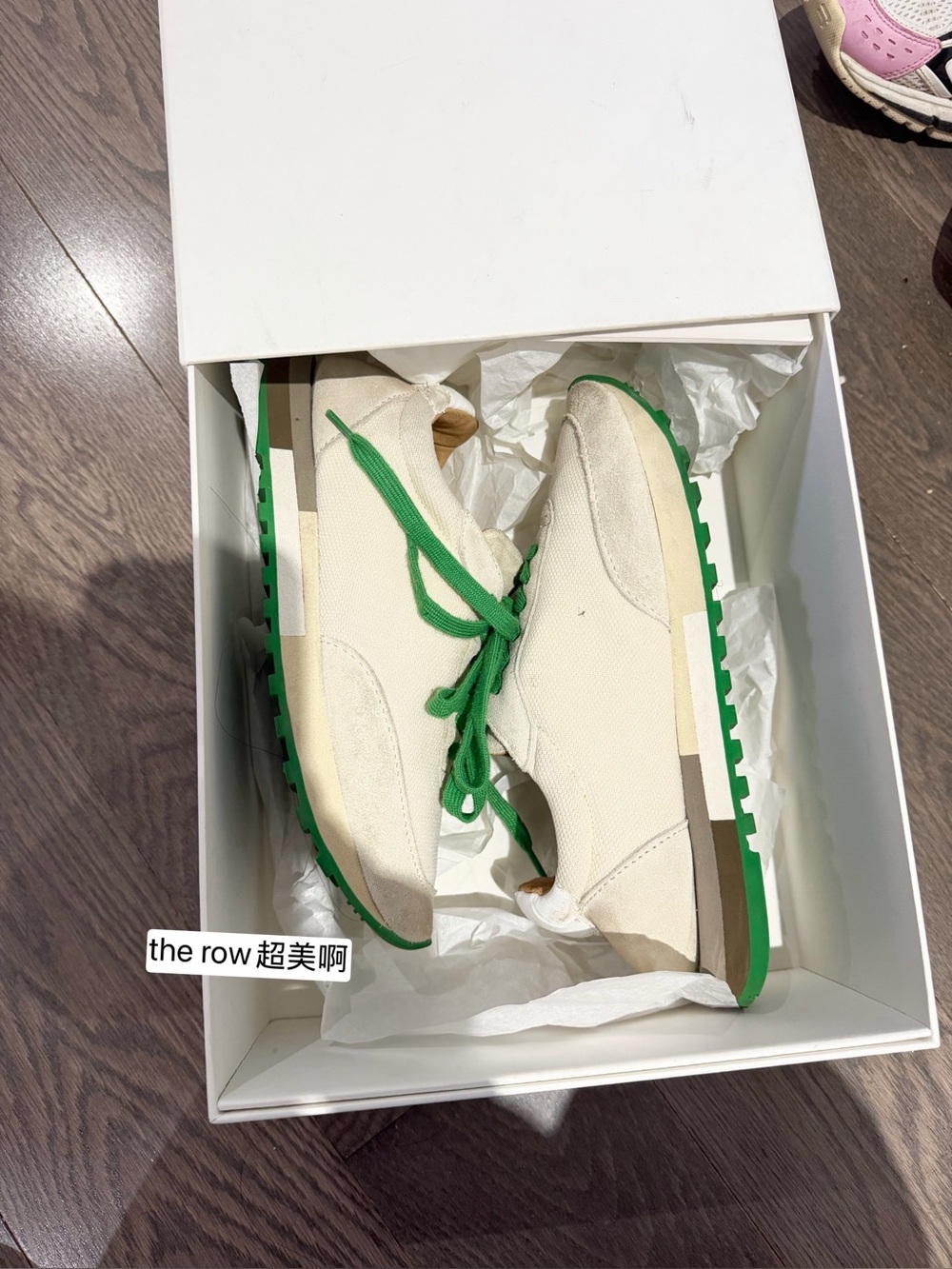 The Row Owen Runner | Ivory/Green Mesh Suede | Size 7 | For Repair/Parts Only